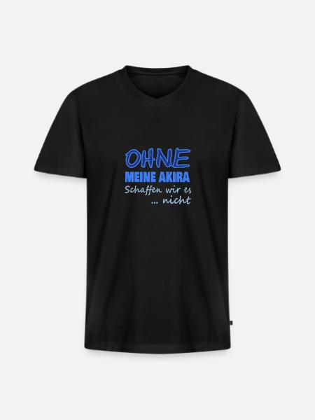 akira - Männer Premium Bio T-Shirt mit V-Ausschnitt - Schwarz