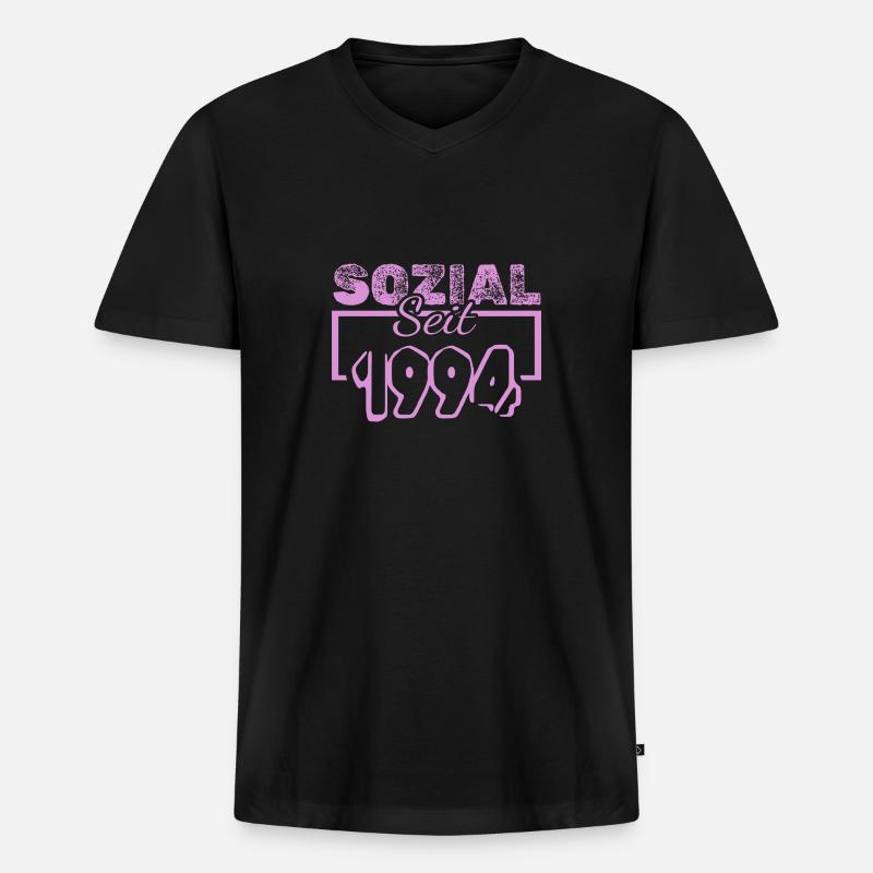 Sozialarbeiter 1994 - Männer Premium Bio T-Shirt mit V-Ausschnitt - Schwarz