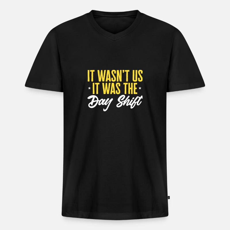 Nachtschicht Krankenschwester - Männer Premium Bio T-Shirt mit V-Ausschnitt - Schwarz