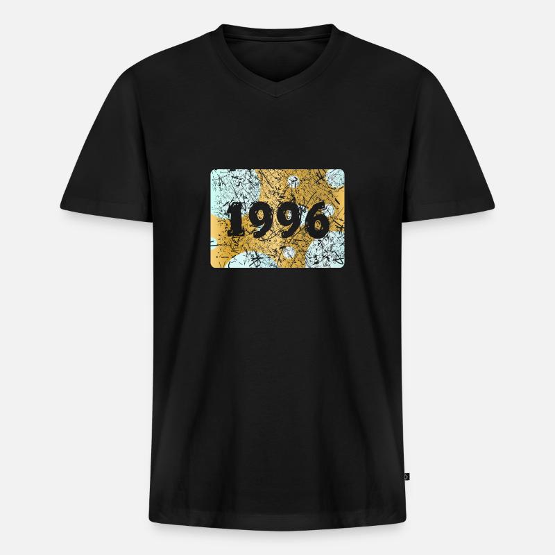 1996 1996 - Männer Premium Bio T-Shirt mit V-Ausschnitt - Schwarz
