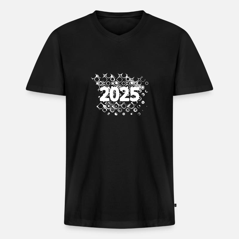 Bubbles 2025 - Männer Premium Bio T-Shirt mit V-Ausschnitt - Schwarz
