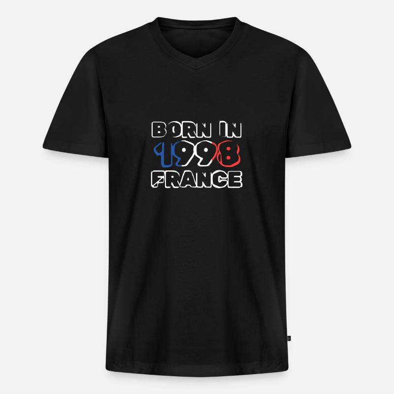 Frankreich 1998 - Männer Premium Bio T-Shirt mit V-Ausschnitt - Schwarz