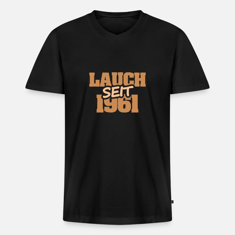 Chef 1961 - Männer Premium Bio T-Shirt mit V-Ausschnitt - Schwarz