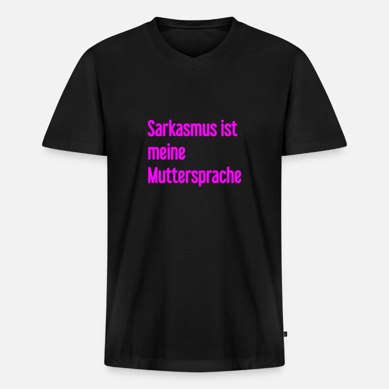 Sarkasmus-Profi - Männer Premium Bio T-Shirt mit V-Ausschnitt - Schwarz