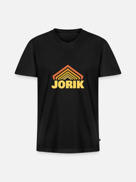 First name Jorik - Men's Premium Organic T-shirt with V-neck - black