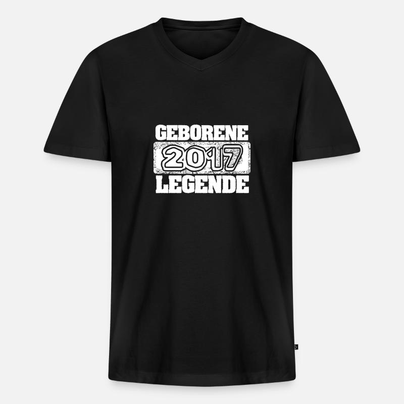Geschenkidee 2017 - Männer Premium Bio T-Shirt mit V-Ausschnitt - Schwarz