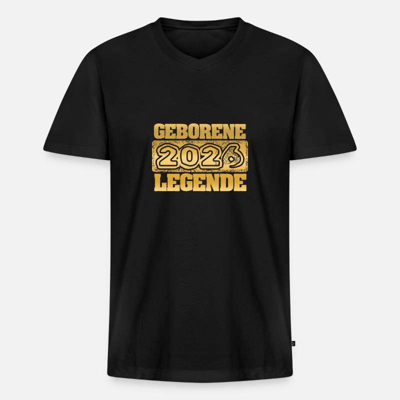 Geschenkidee 2026 - Männer Premium Bio T-Shirt mit V-Ausschnitt - Schwarz