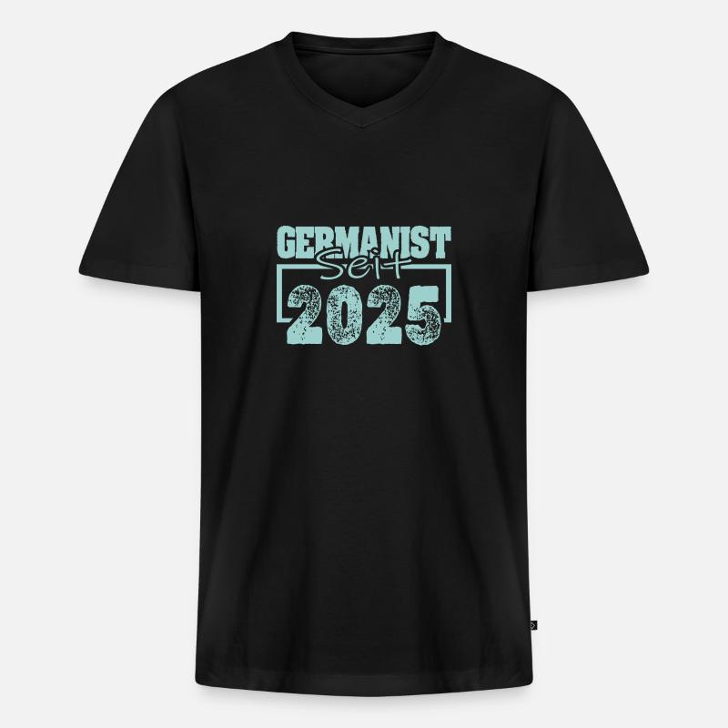 Berufung 2025 - Männer Premium Bio T-Shirt mit V-Ausschnitt - Schwarz