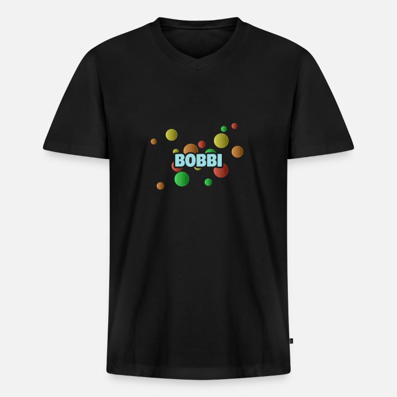 Geschenk für Bobbi - Männer Premium Bio T-Shirt mit V-Ausschnitt - Schwarz