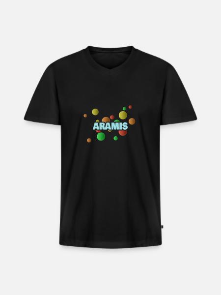 Aramis - Men's Premium Organic T-shirt with V-neck - black