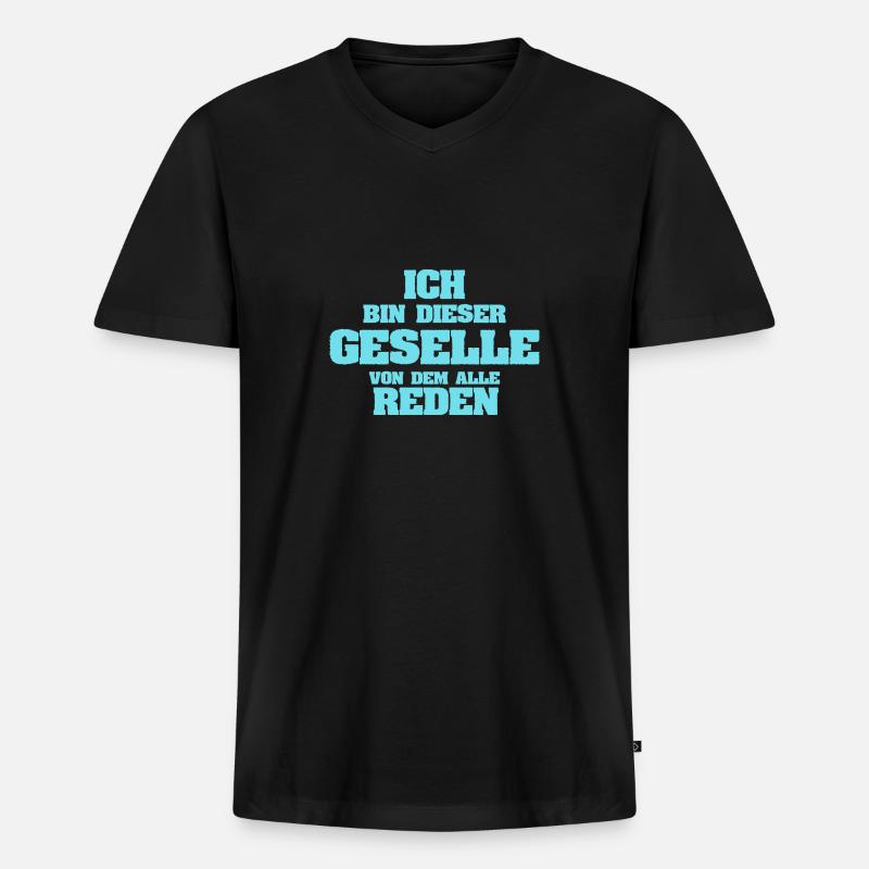 Beruf Geselle - Männer Premium Bio T-Shirt mit V-Ausschnitt - Schwarz