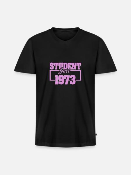 seit 1973 - Männer Premium Bio T-Shirt mit V-Ausschnitt - Schwarz