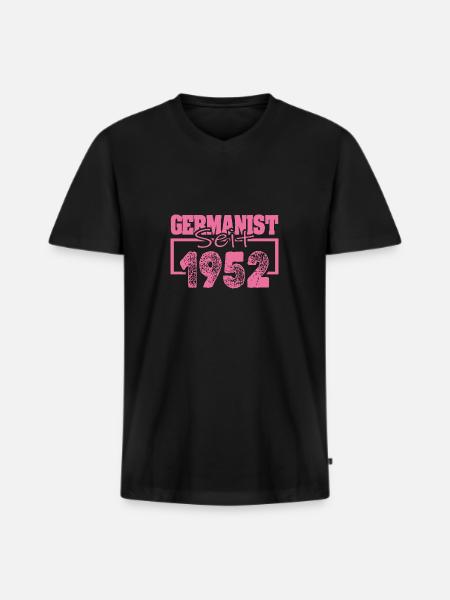 Germanist 1952 - Men's Premium Organic T-shirt with V-neck - black