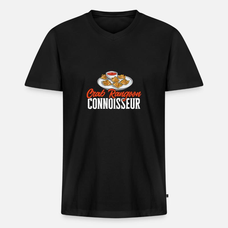 Krabben Rangoon Crab Rangoon - Männer Premium Bio T-Shirt mit V-Ausschnitt - Schwarz