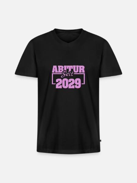 Abitur 2029 - Men's Premium Organic T-shirt with V-neck - black