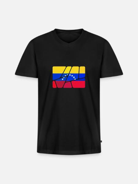 Venezuela Venezuela - Men's Premium Organic T-shirt with V-neck - black