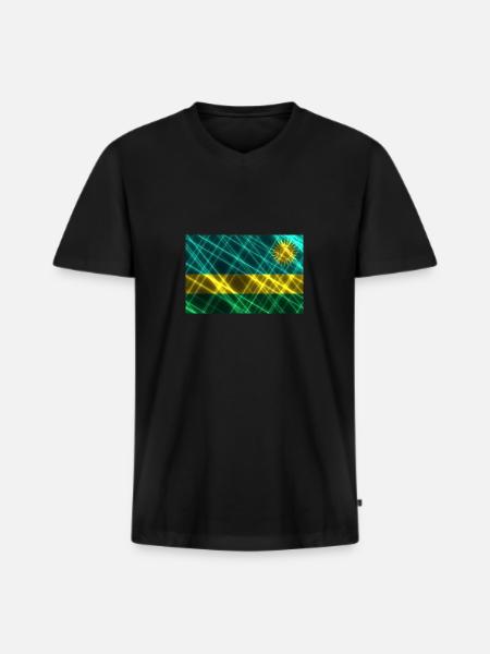 Rwanda as Rwanda - Men's Premium Organic T-shirt with V-neck - black
