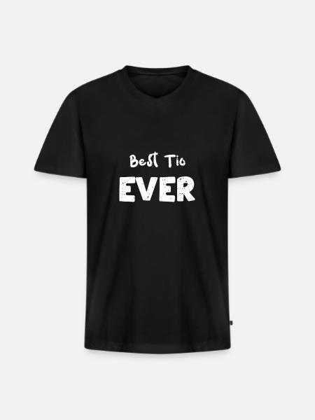 Best Tio Ever - Uncle - Men's Premium Organic T-shirt with V-neck - black