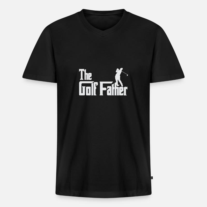 Golf Geschenk Witz Golfspieler Golfer - Männer Premium Bio T-Shirt mit V-Ausschnitt - Schwarz