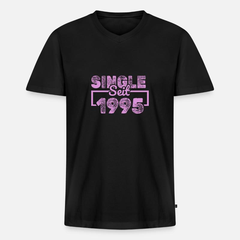 seit 1995 - Männer Premium Bio T-Shirt mit V-Ausschnitt - Schwarz