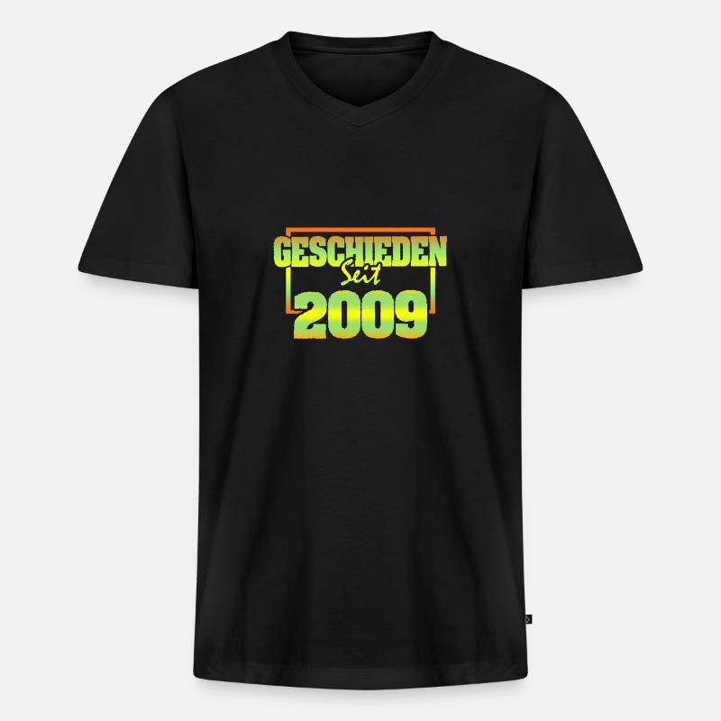 Ehefrau 2009 - Männer Premium Bio T-Shirt mit V-Ausschnitt - Schwarz