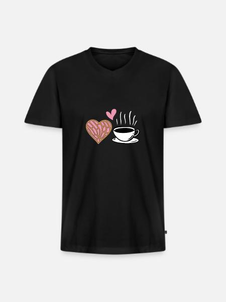 Concha Hispanic Mexican Pan Dulce - Men's Premium Organic T-shirt with V-neck - black
