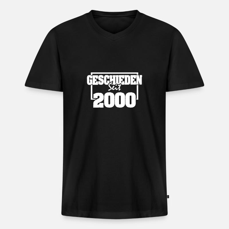 Ehefrau 2000 - Männer Premium Bio T-Shirt mit V-Ausschnitt - Schwarz