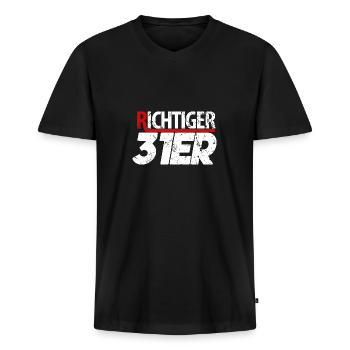 Richtiger 31er Verräter Paragraph 31 Geschenk - Männer Premium Bio T-Shirt mit V-Ausschnitt - Schwarz - Vorne - Nico (187cm)
