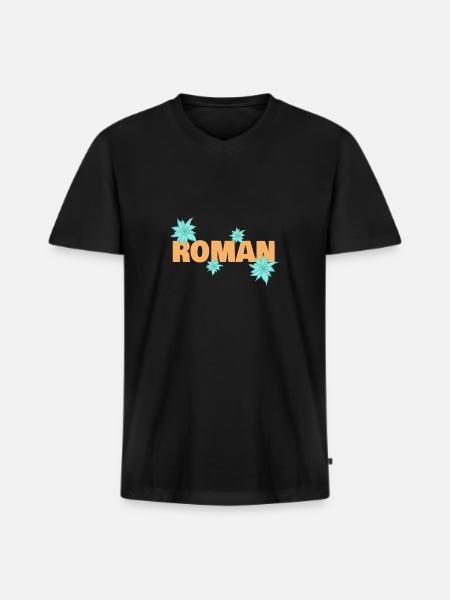 Note. - T-shirt encolure en V Premium bio Homme - noir