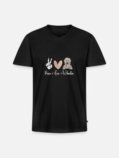 Terrier irlandais à enrobage doux - T-shirt encolure en V Premium bio Homme - noir