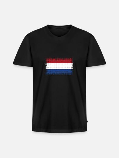 Netherlands as Netherlands - Men's Premium Organic T-shirt with V-neck - black