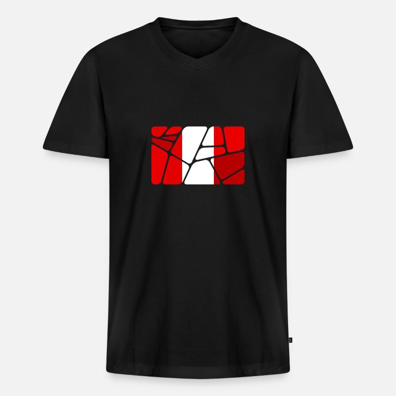 Peru Peru - Männer Premium Bio T-Shirt mit V-Ausschnitt - Schwarz