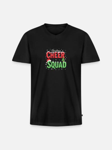 Christmas Cheer Squad festively shown - Men's Premium Organic T-shirt with V-neck - black