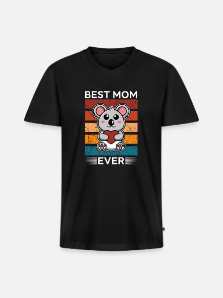 Best Mom Ever - Men's Premium Organic T-shirt with V-neck - black
