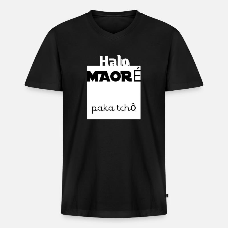 Maoré2 - Männer Premium Bio T-Shirt mit V-Ausschnitt - Schwarz