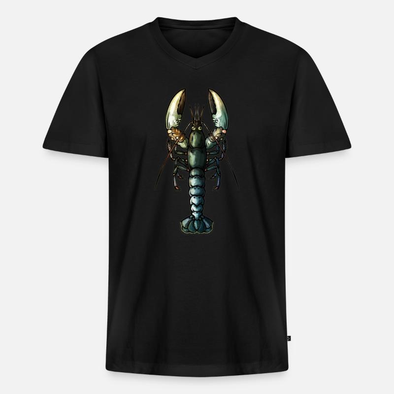 Hummer - Männer Premium Bio T-Shirt mit V-Ausschnitt - Schwarz