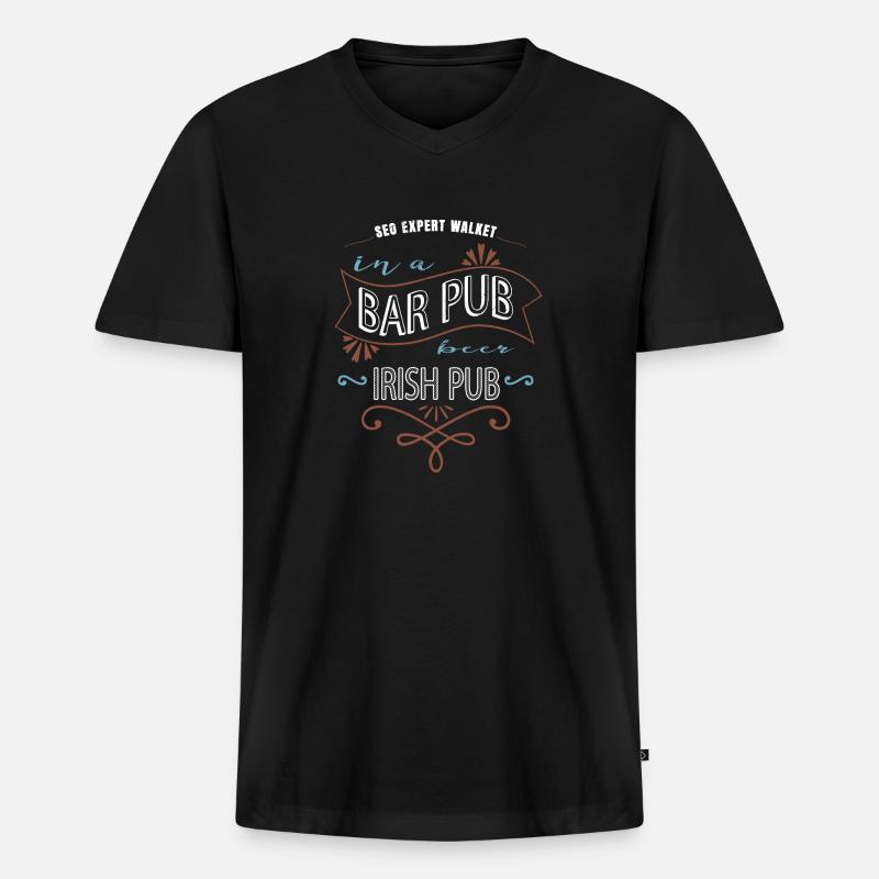 jokes computers computer science - Männer Premium Bio T-Shirt mit V-Ausschnitt - Schwarz