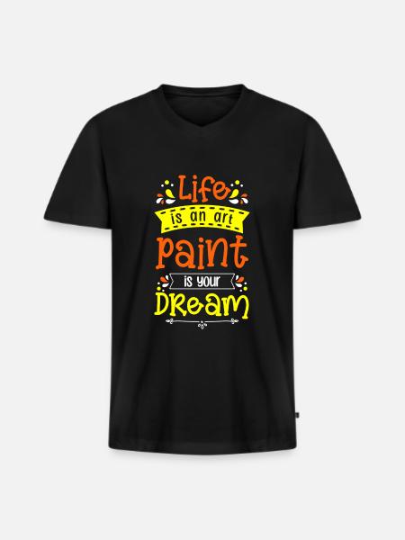 Painter Artist Varnisher Master Painter - Men's Premium Organic T-shirt with V-neck - black