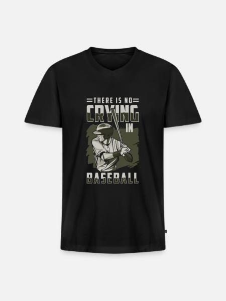 Baseball bat America Baseballer - Men's Premium Organic T-shirt with V-neck - black