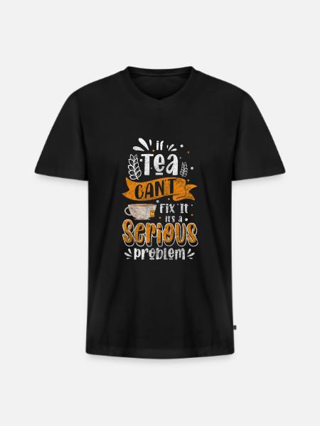 Tea Lover Recreation Teapot - Men's Premium Organic T-shirt with V-neck - black