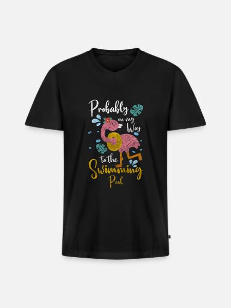 Pool Celebrations Summer Friends - Men's Premium Organic T-shirt with V-neck - black