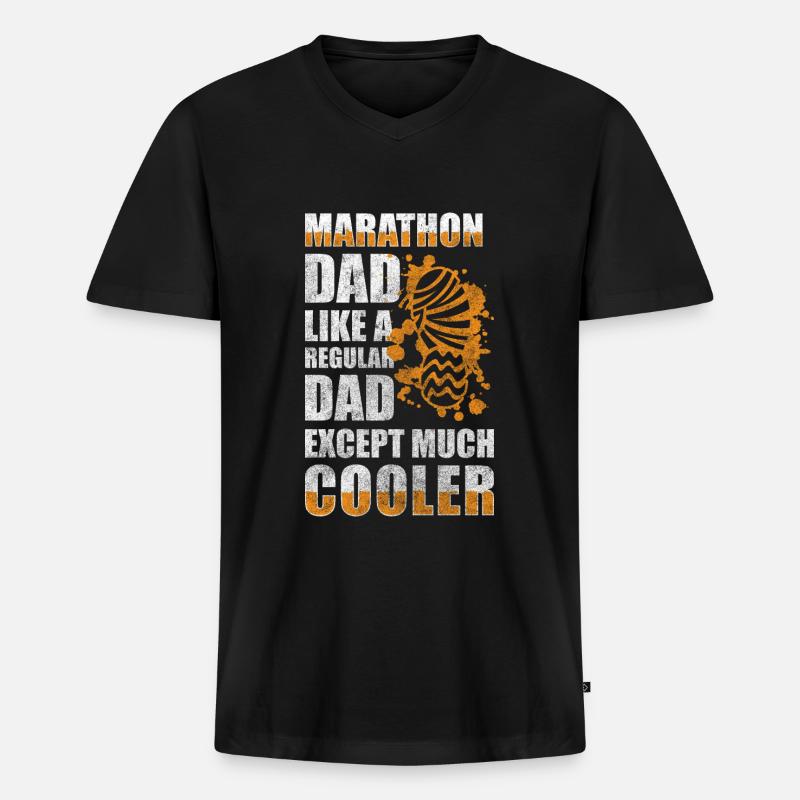Läufer Sprinter Triathlon - Männer Premium Bio T-Shirt mit V-Ausschnitt - Schwarz