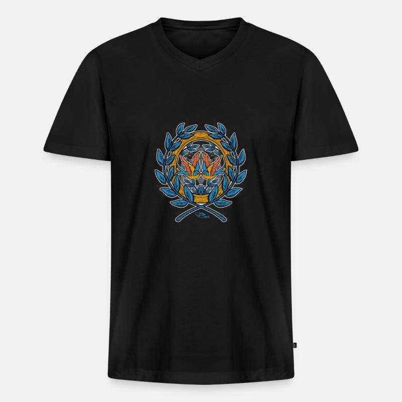 masamune - Männer Premium Bio T-Shirt mit V-Ausschnitt - Schwarz
