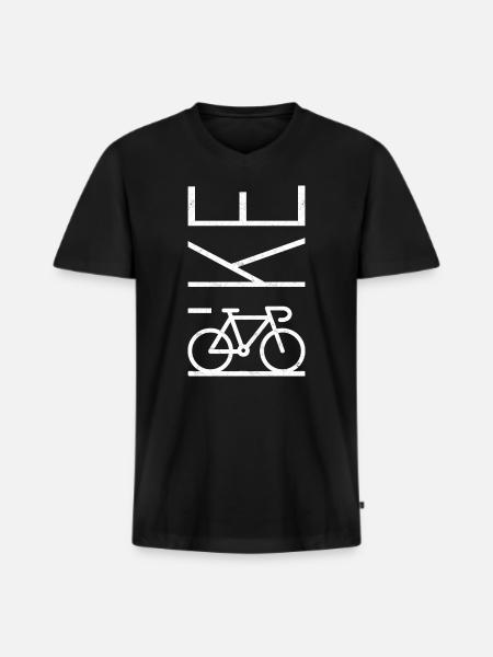 Bike Fanatic - Men's Premium Organic T-shirt with V-neck - black