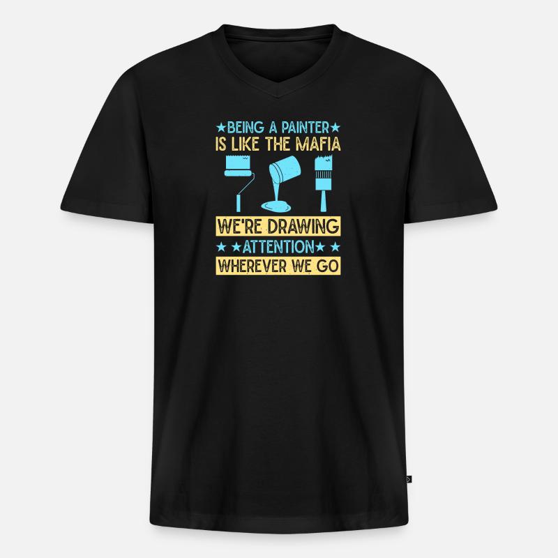 House Painter Dad Unique Gifts - Männer Premium Bio T-Shirt mit V-Ausschnitt - Schwarz