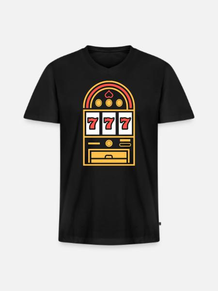Casino - Men's Premium Organic T-shirt with V-neck - black
