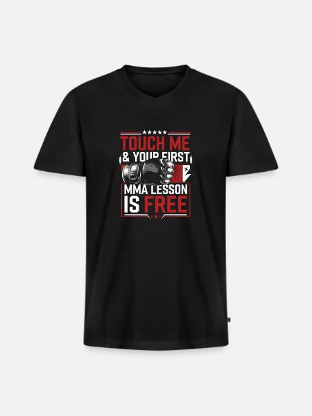 For real martial artists - Men's Premium Organic T-shirt with V-neck - black