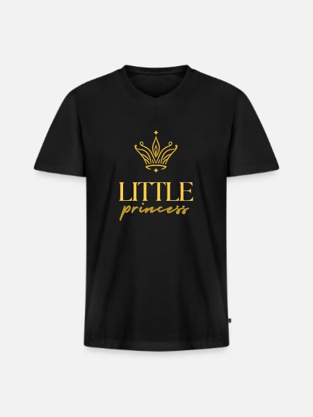 Petite princesse - petite princesse - T-shirt encolure en V Premium bio Homme - noir