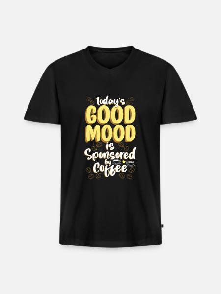 Coffee Energy Espresso Breakfast - Men's Premium Organic T-shirt with V-neck - black