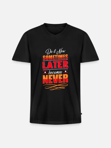 Time Lifetime Timeless Enterprise - Men's Premium Organic T-shirt with V-neck - black